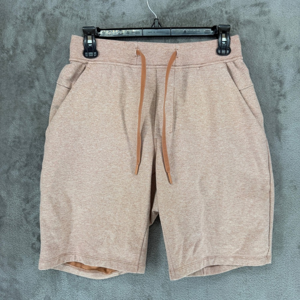 Lululemon‎ City Sweat Short 9 Mens Small Heathered Terracotta Orange Pink Gym S